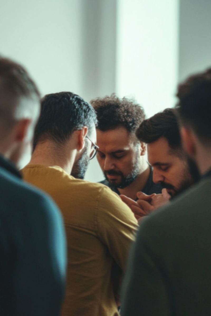 imagem homens abraçando